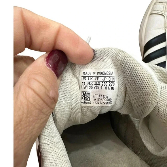 Adidas HWI28Y001 Men's White & Black Grand Court Baseline Sneaker Size US 11 - Picture 6 of 6